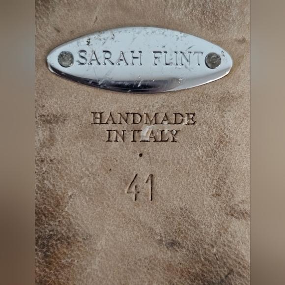 Sarah Flint Natalie Flats w Bow in Black Vachetta Size 10 (41) Made in Italy - Picture 7 of 16